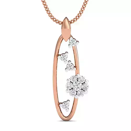 Women Pendant Earrings set 3dm render details