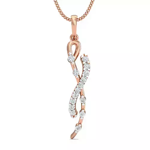 Women Pendant Earrings set 3dm render details