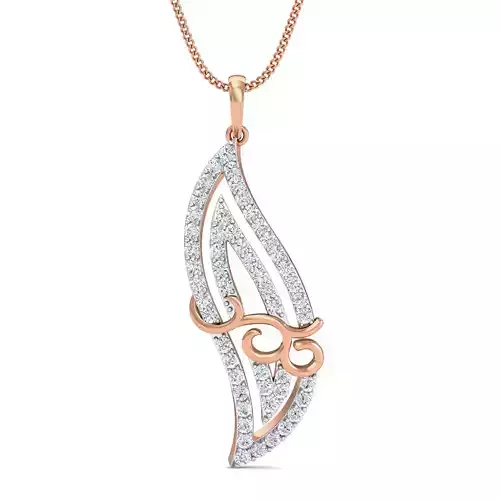 Women Pendant Earrings set 3dm render details