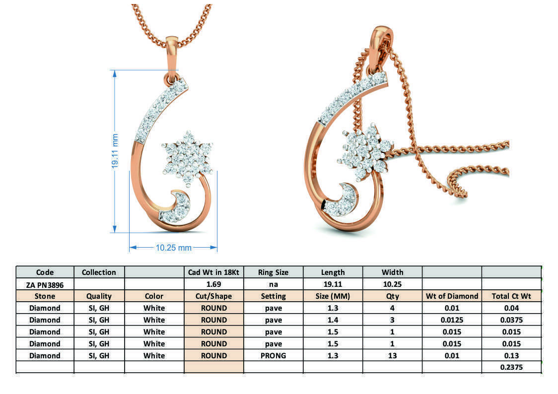 Women Pendant Earrings set 3dm render details 3D print model_10