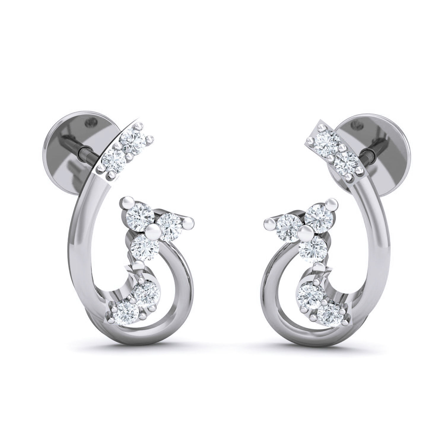 Women Pendant Earrings set 3dm render details 3D print model_13