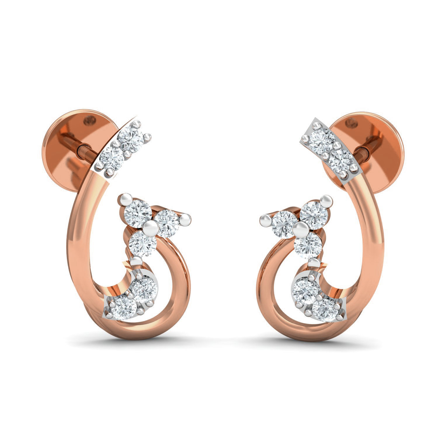 Women Pendant Earrings set 3dm render details 3D print model_1