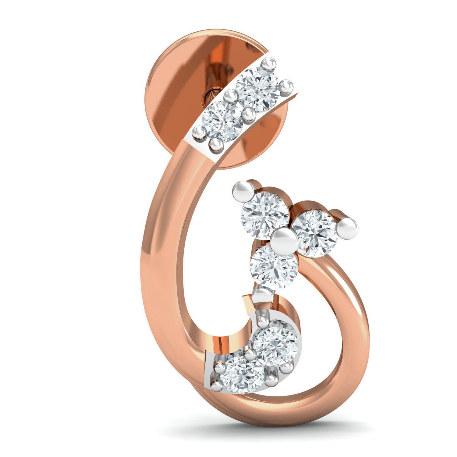 Women Pendant Earrings set 3dm render details 3D print model_15