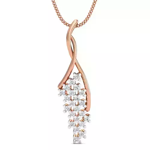 Women Pendant Earrings set 3dm render details