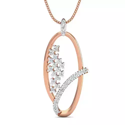 Women Pendant Earrings set 3dm render details