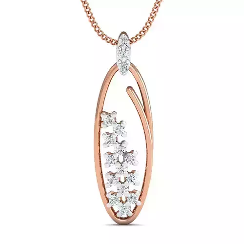 Women Pendant Earrings set 3dm render details