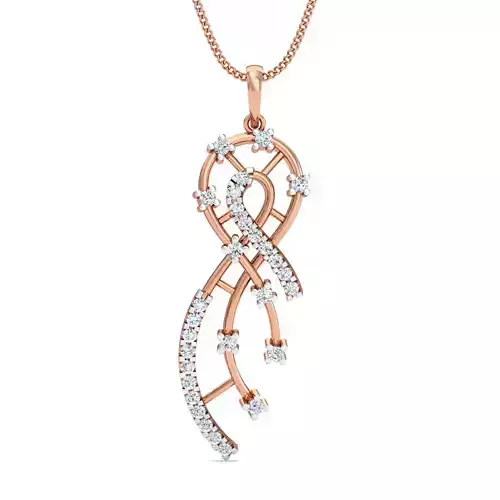 Women Pendant Earrings set 3dm render details