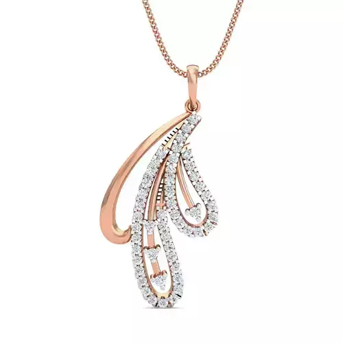 Women Pendant Earrings set 3dm render details