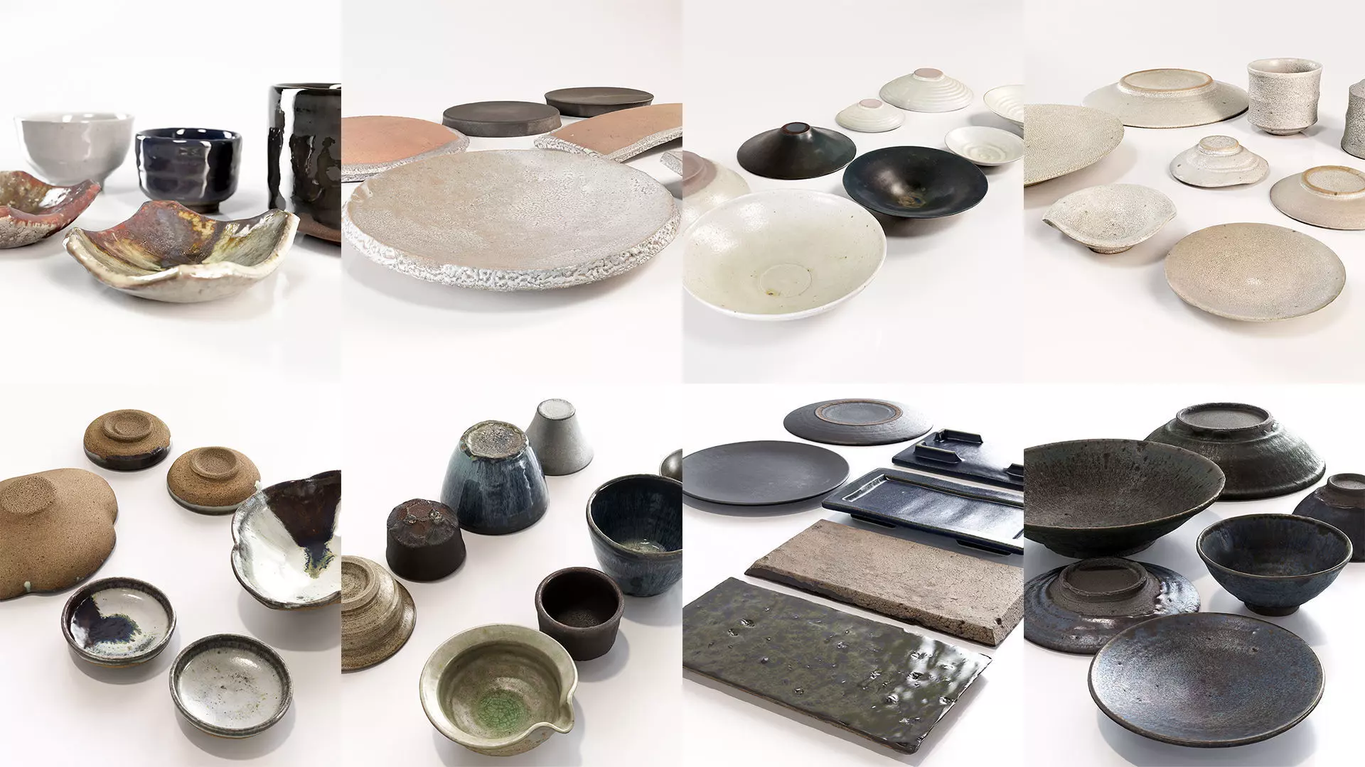 Japanese Tableware Bundle 3D Model Collection_0