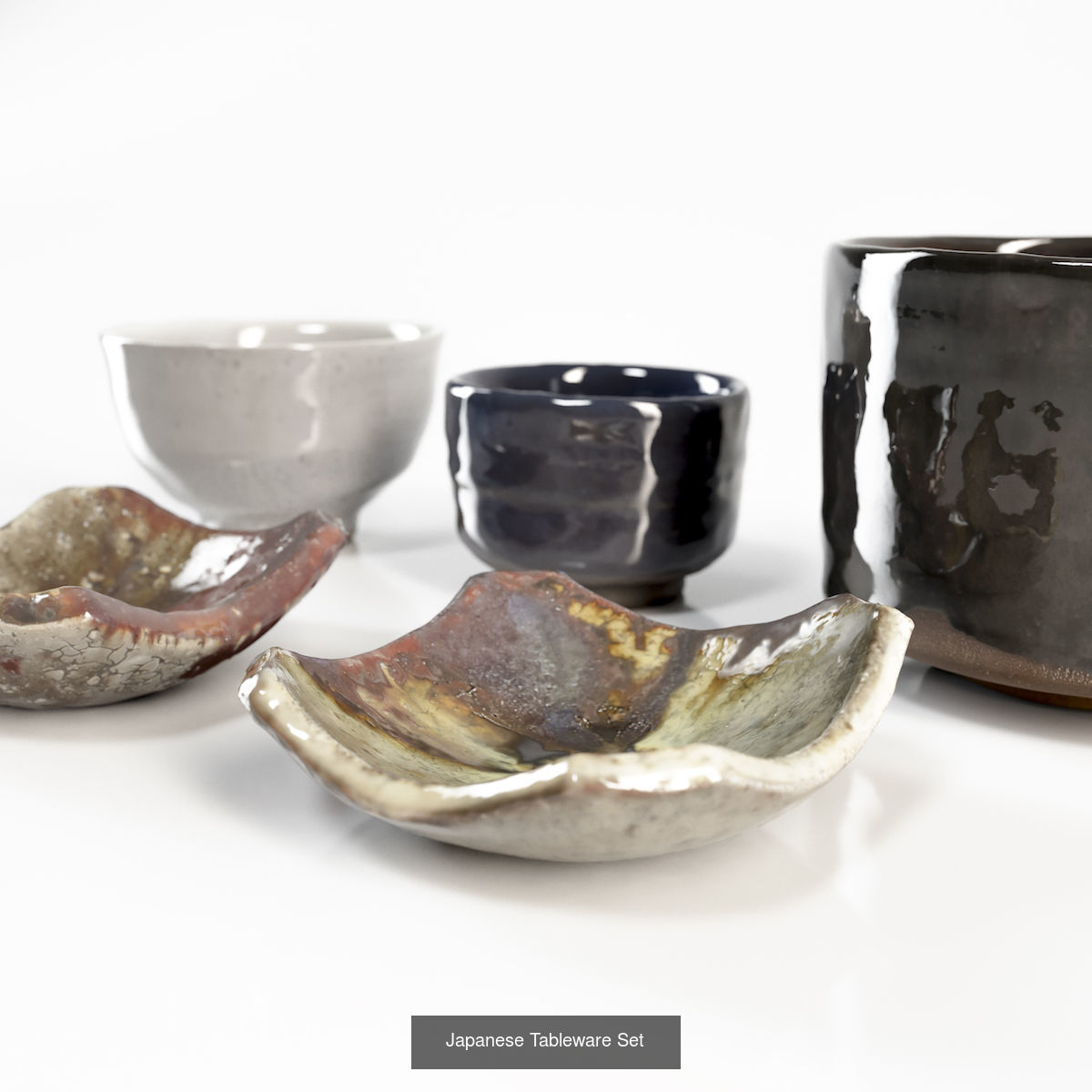 Japanese Tableware Bundle 3D Model Collection_1