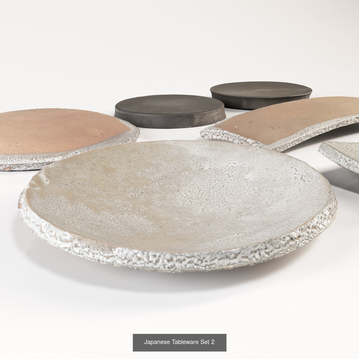 Japanese Tableware Bundle 3D Model Collection_2