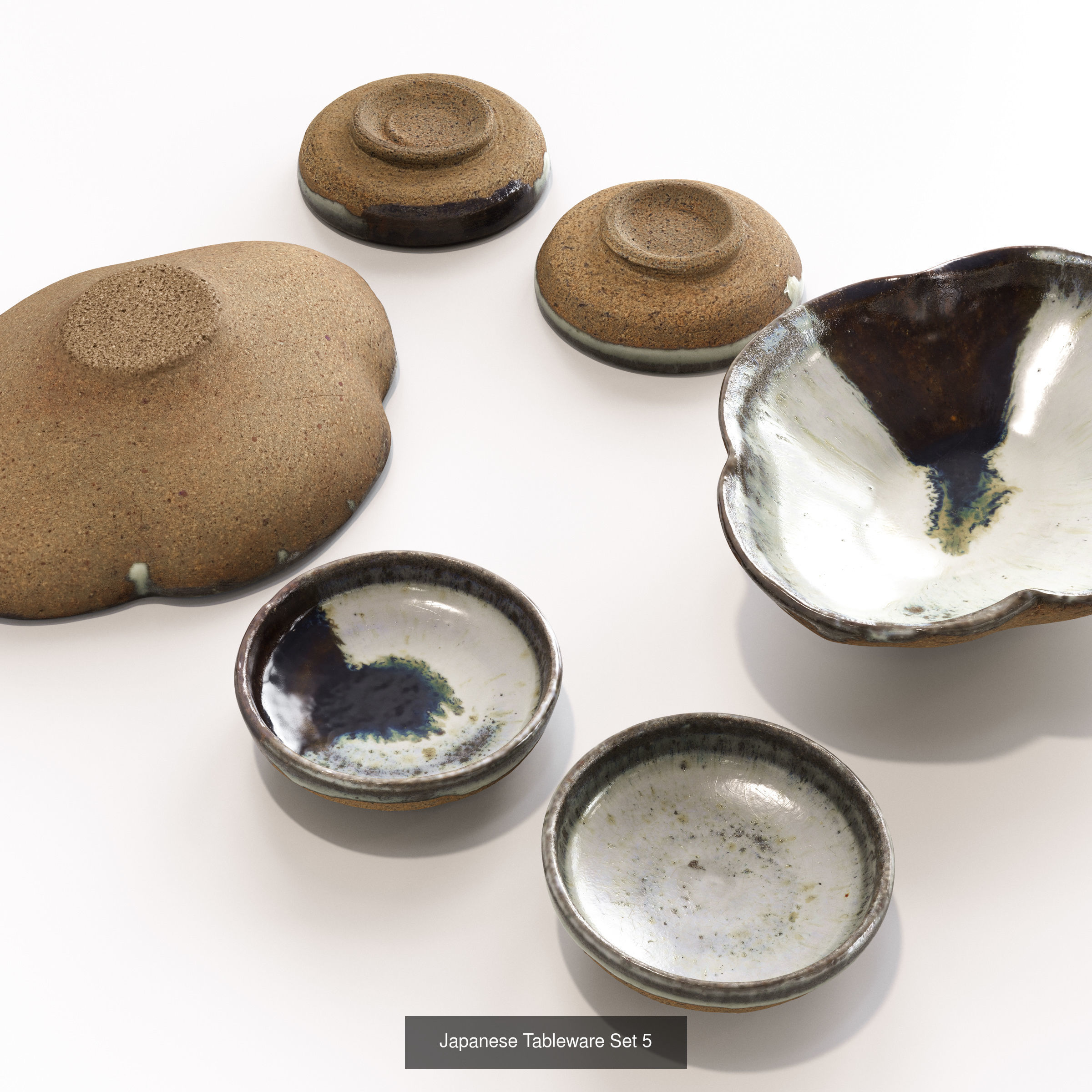 Japanese Tableware Bundle 3D Model Collection_5