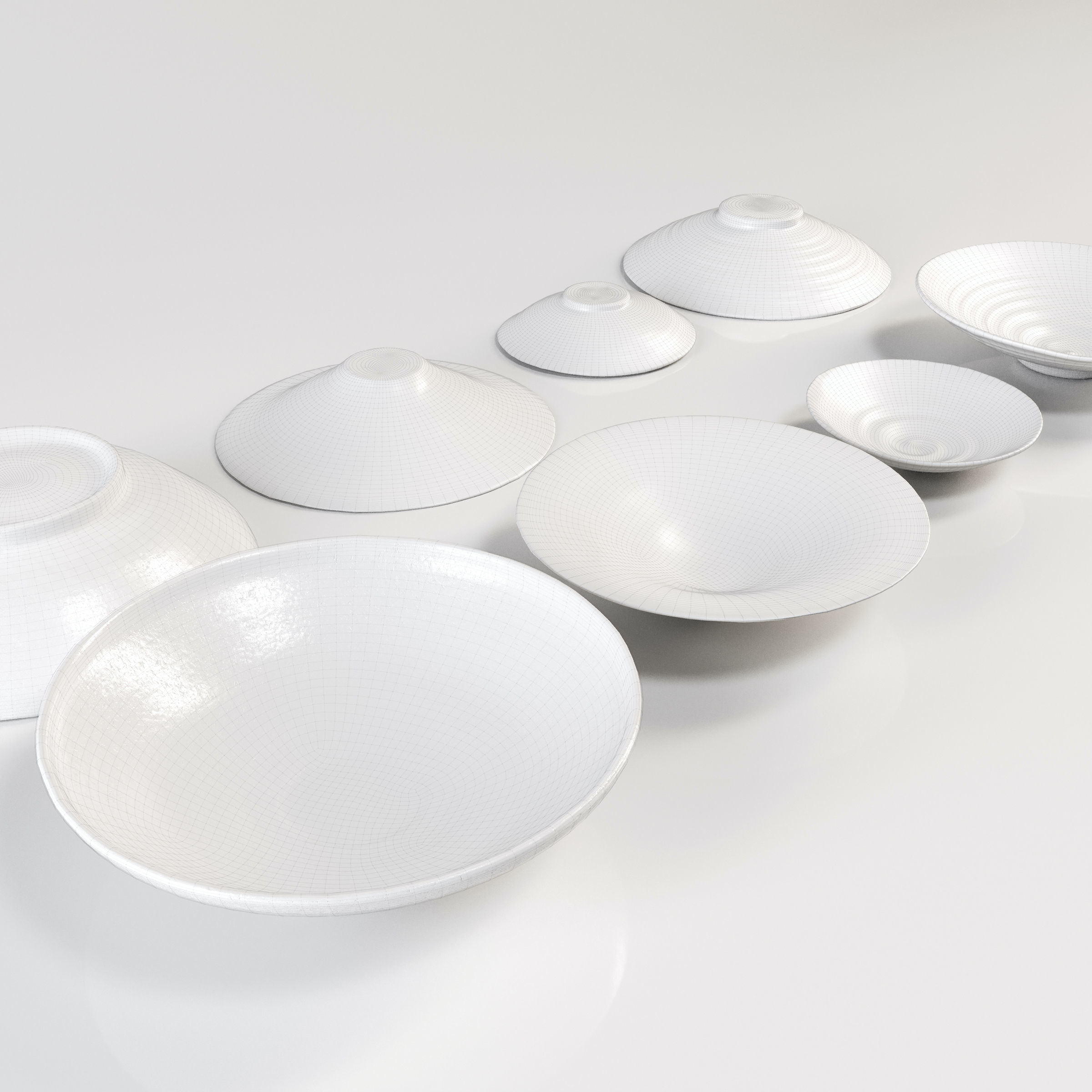 Japanese Tableware Bundle 3D Model Collection_14