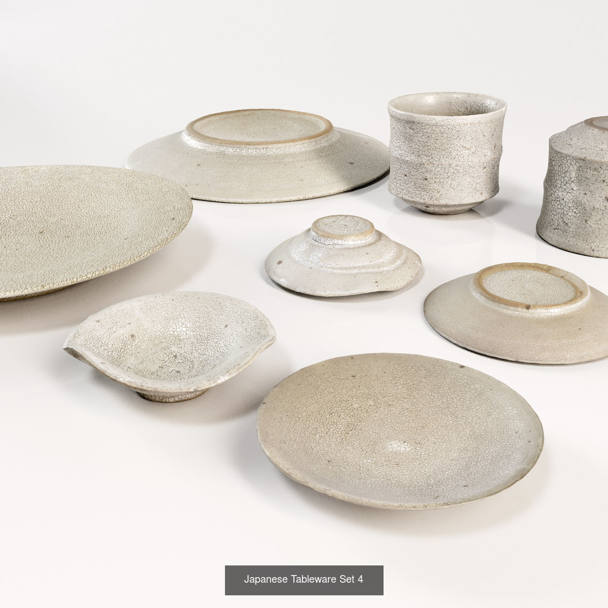 Japanese Tableware Bundle 3D Model Collection_4