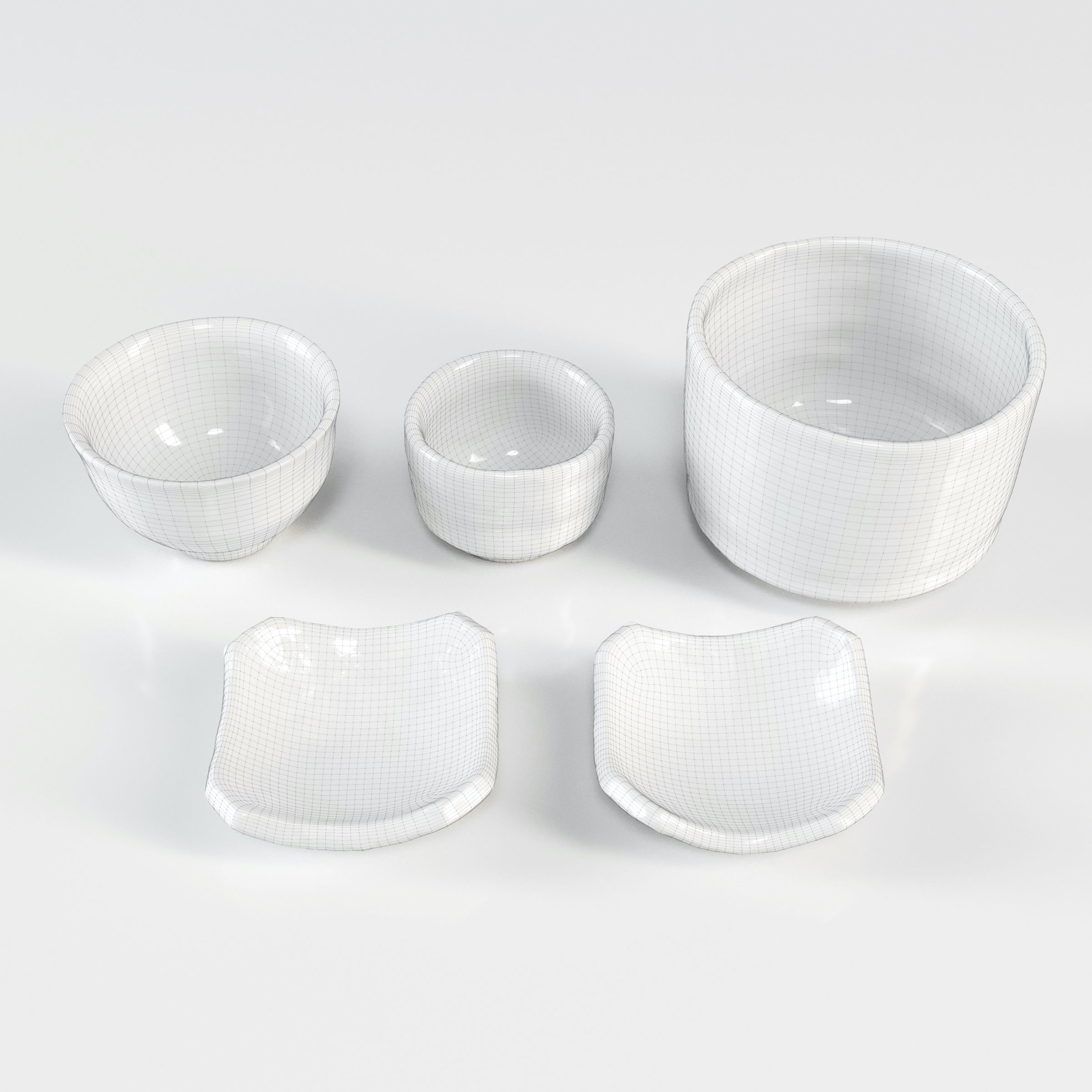 Japanese Tableware Bundle 3D Model Collection_10