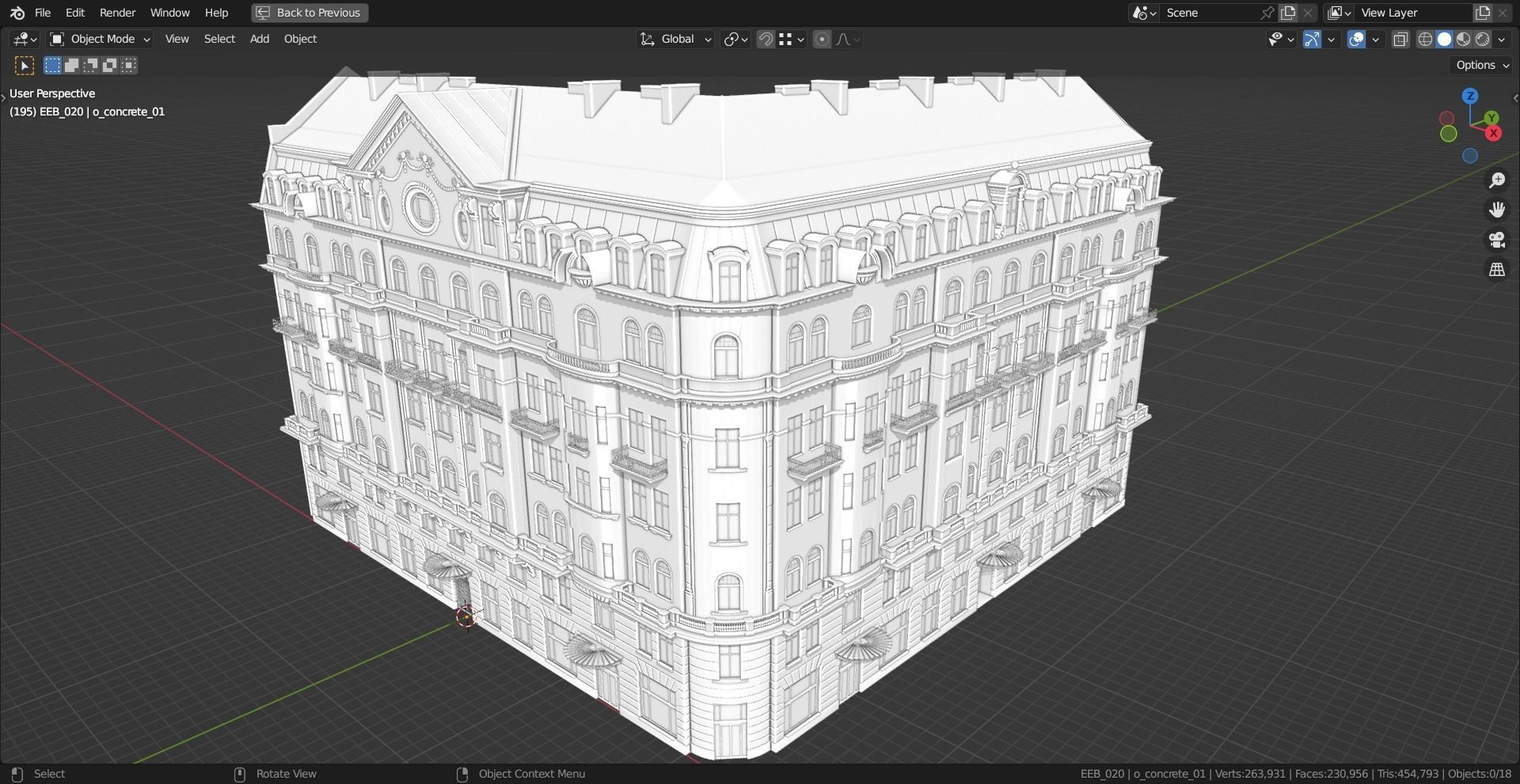 Eastern European Building 020 Low-poly 3D model_19