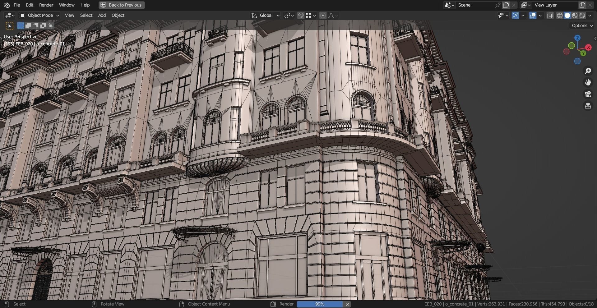 Eastern European Building 020 Low-poly 3D model_18