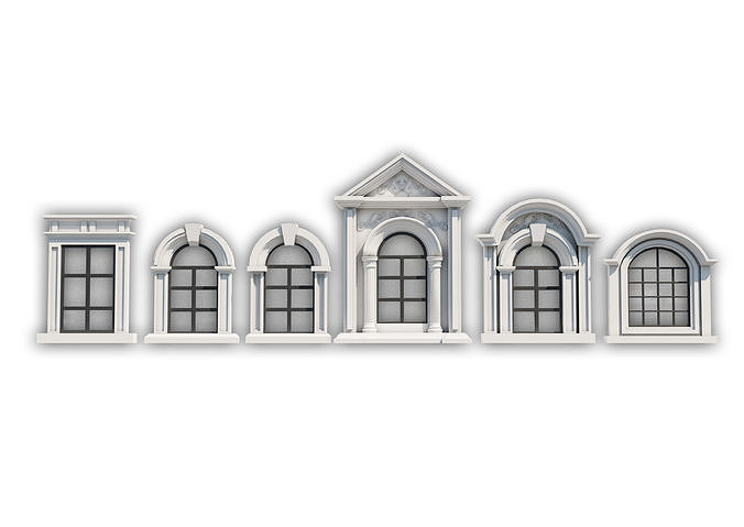 Windows assets Low-poly 3D model