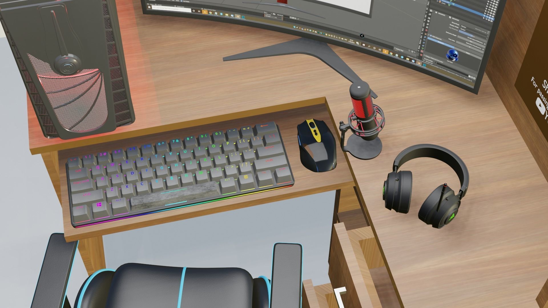 Gaming Computer Setup 3D model_18