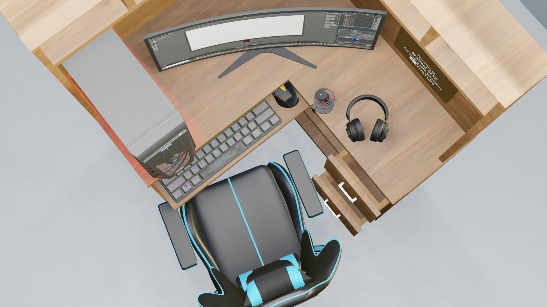 Gaming Computer Setup 3D model_17