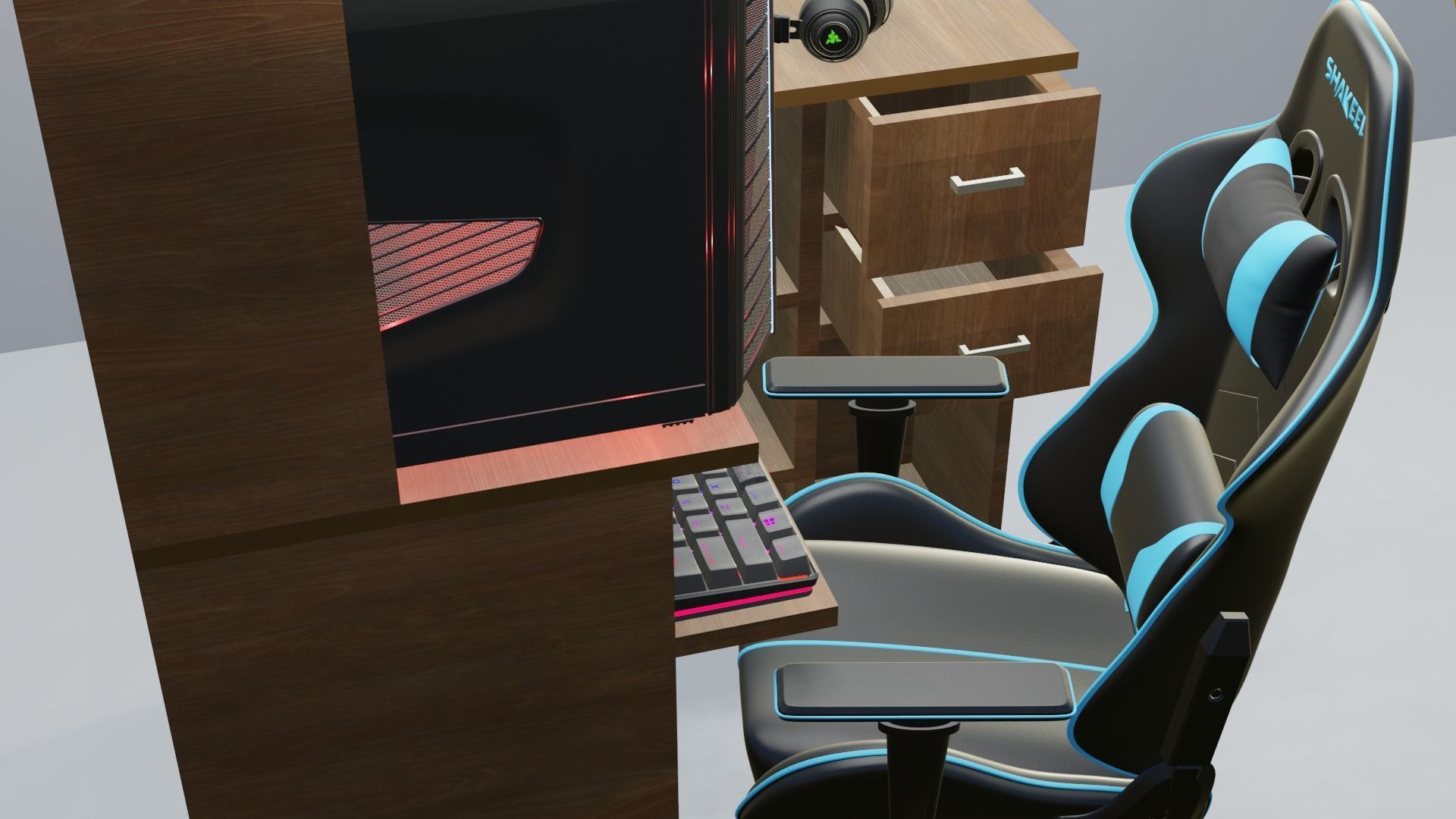 Gaming Computer Setup 3D model_13