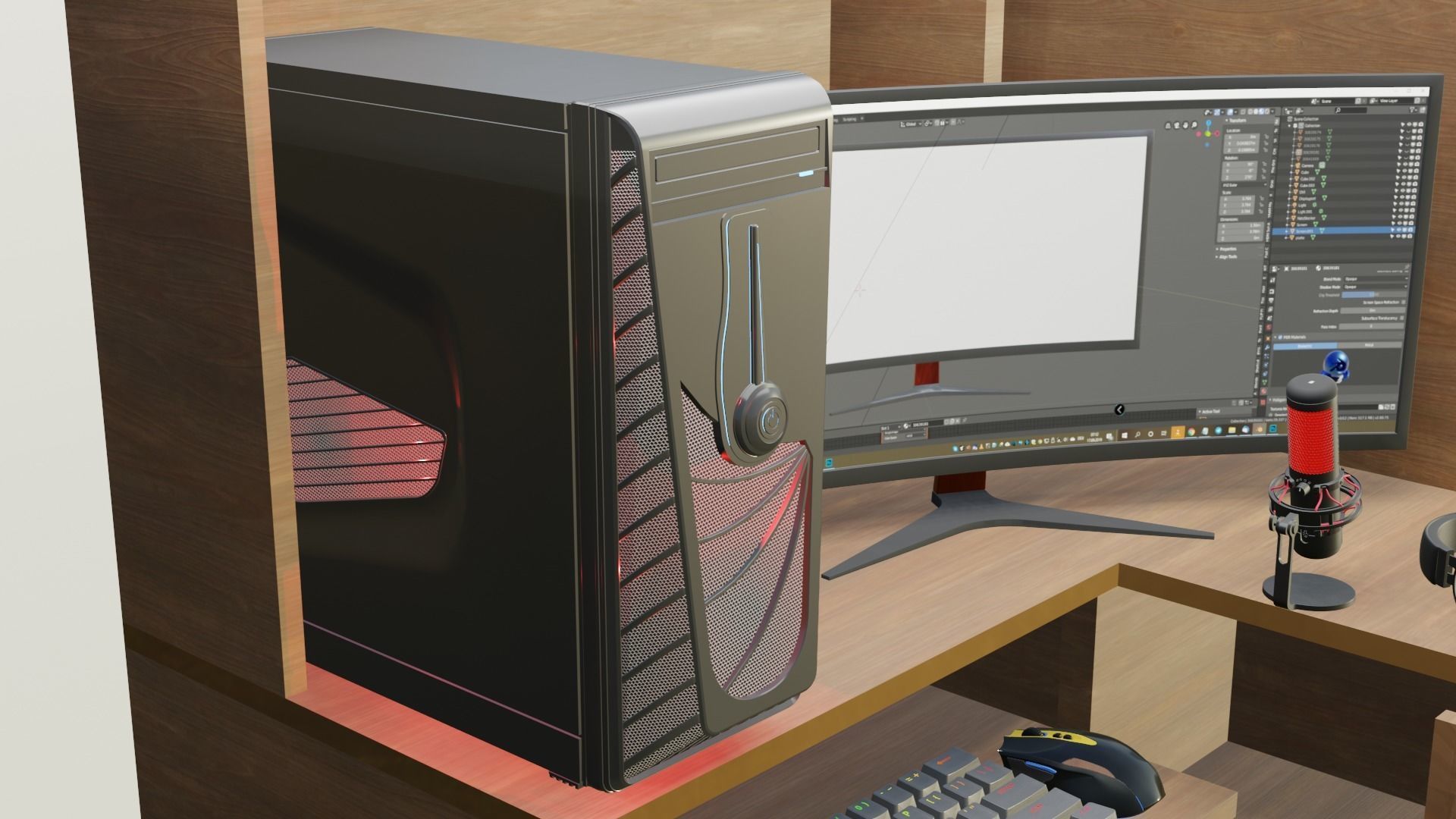 Gaming Computer Setup 3D model_3