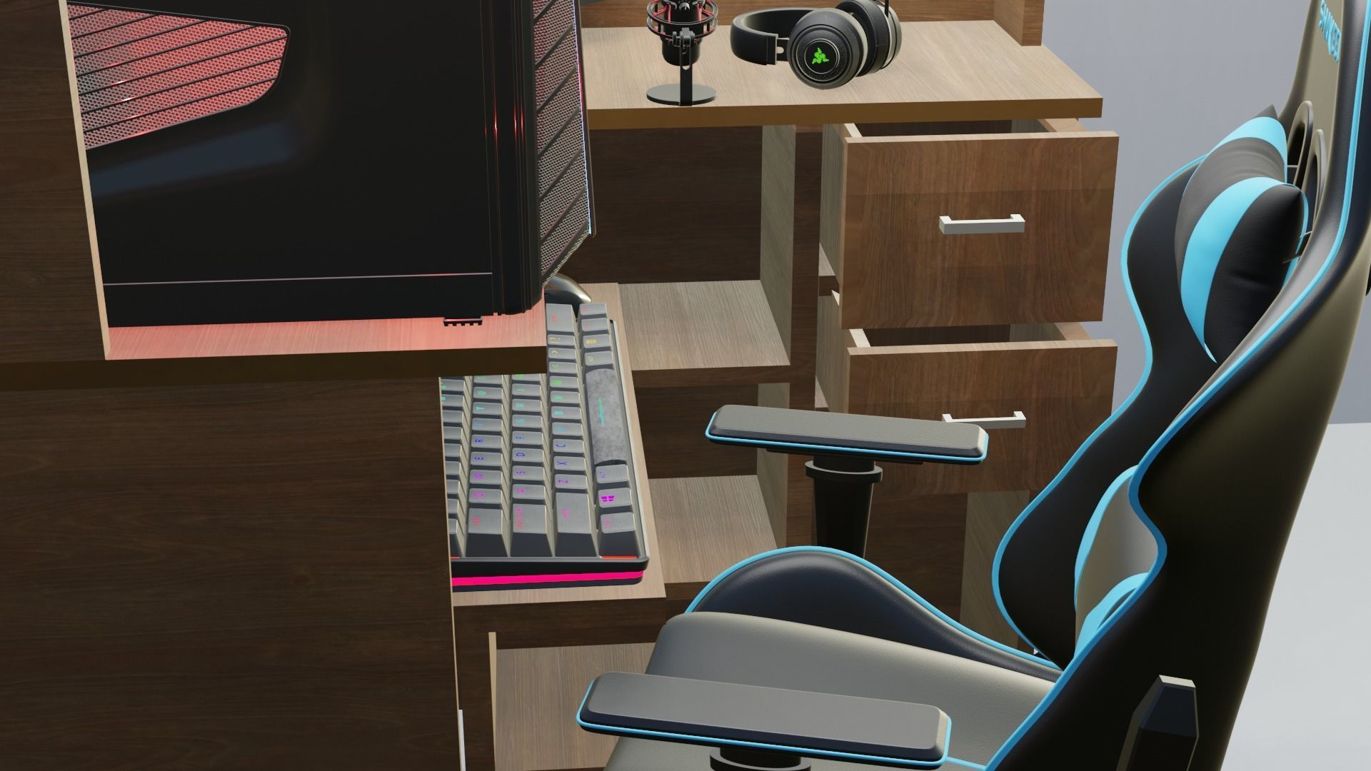 Gaming Computer Setup 3D model_14