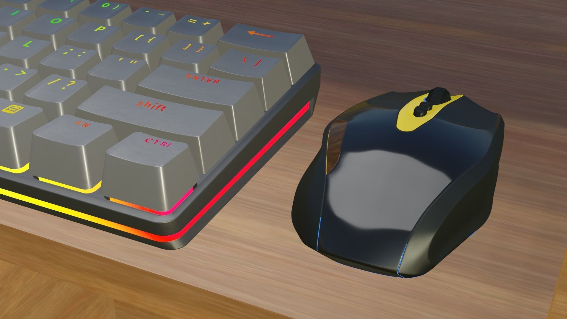 Gaming Computer Setup 3D model_6