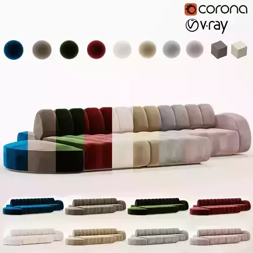 CASSIA MODULAR SOFA BY CAFFE LATTE gray and cream and six more 