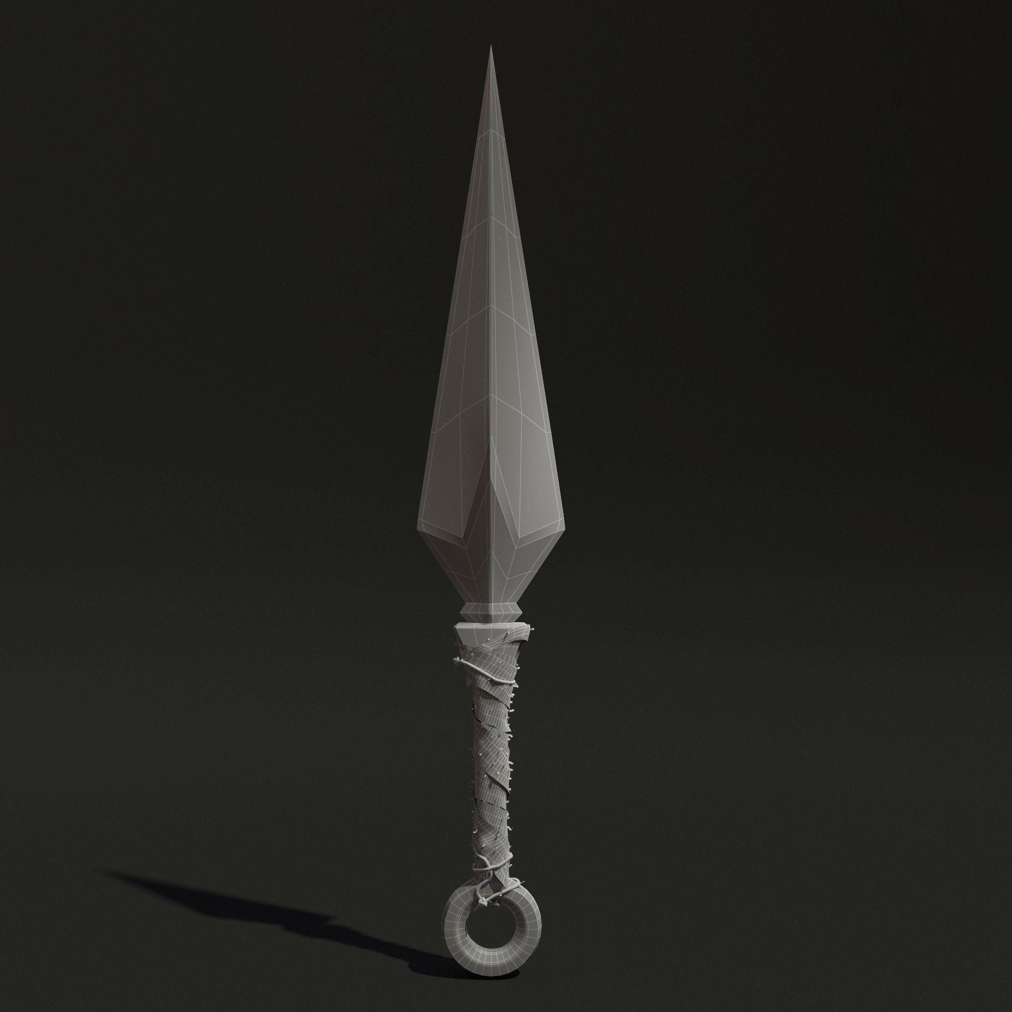 Kunai 2on1 normal and bloody textures 3D model_6