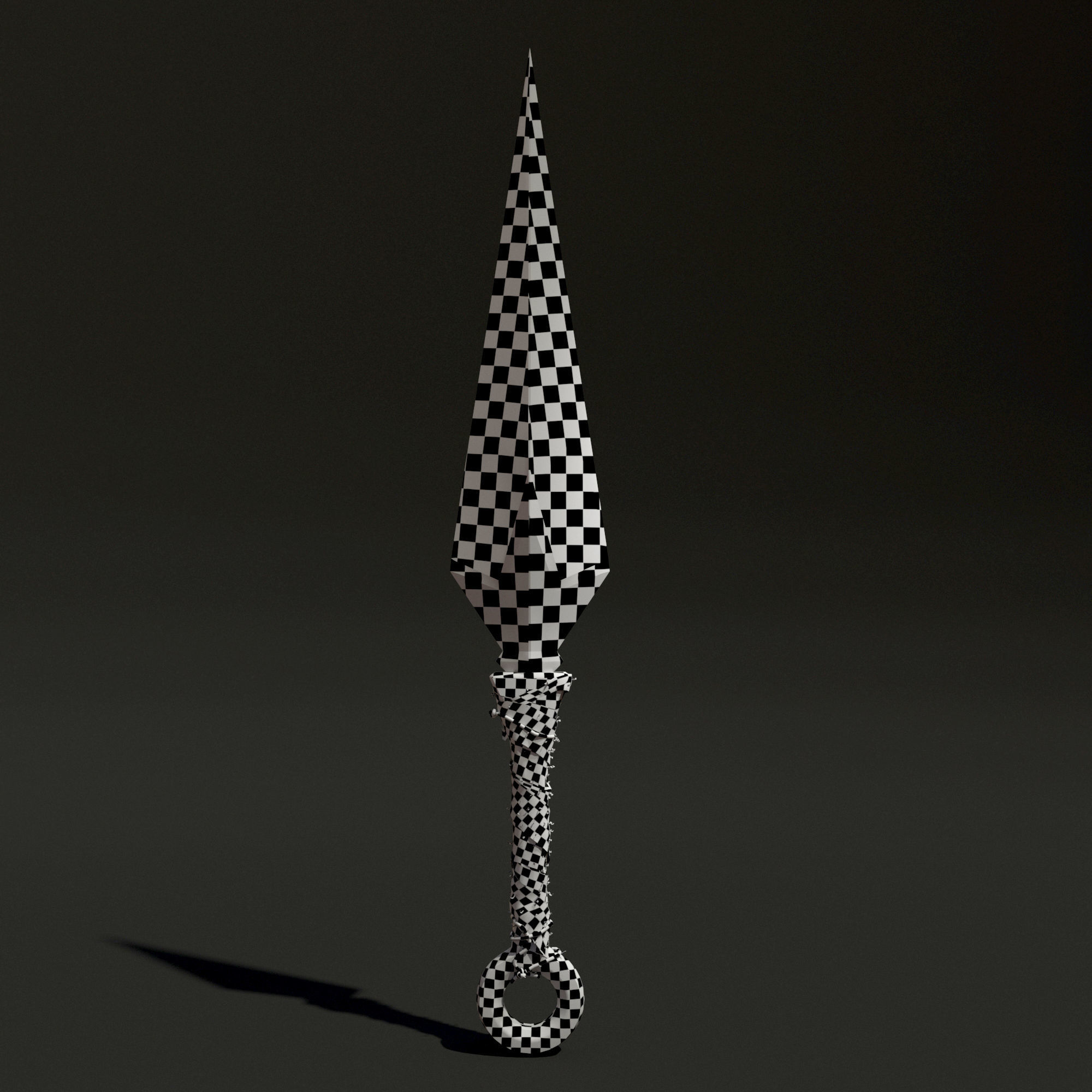 Kunai 2on1 normal and bloody textures 3D model_7