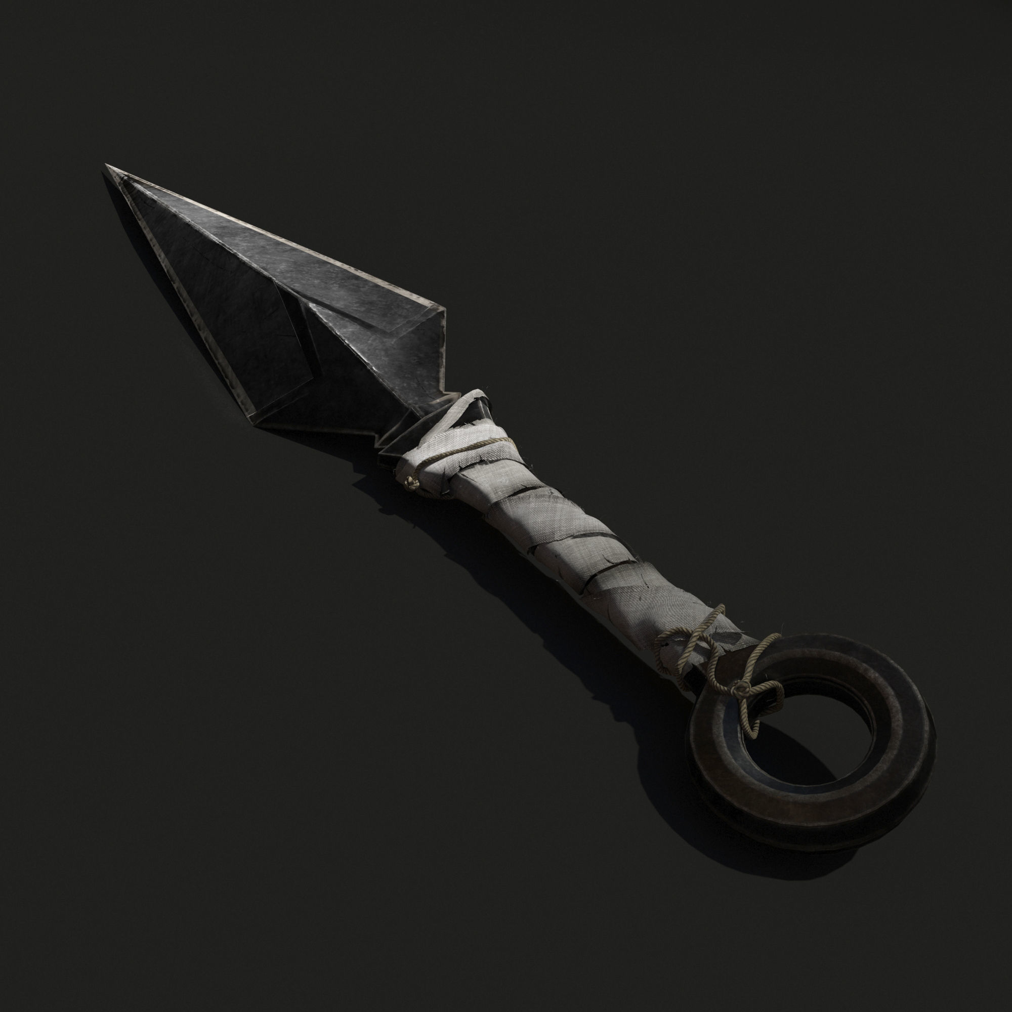 Kunai 2on1 normal and bloody textures 3D model_4