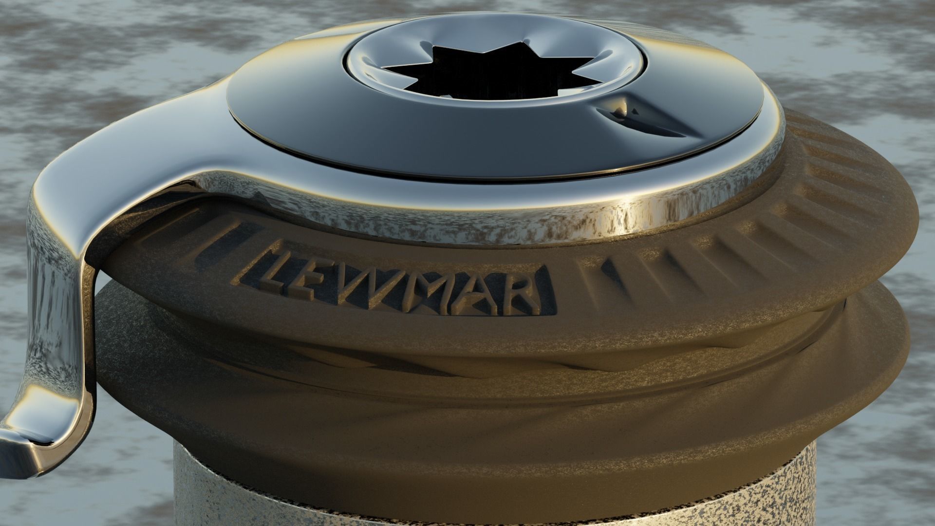 Sailboat deck winch - Lewmar 46ST 3D model_2