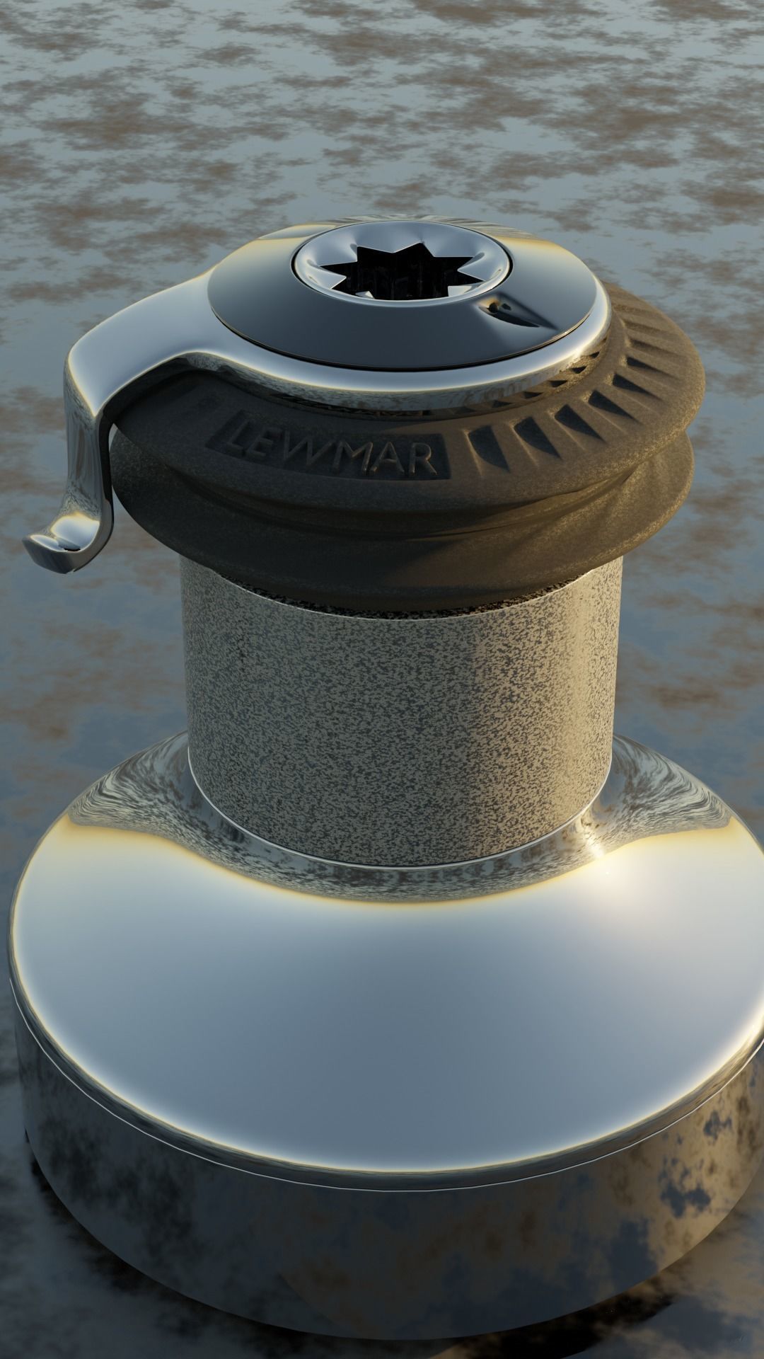 Sailboat deck winch - Lewmar 46ST 3D model_4