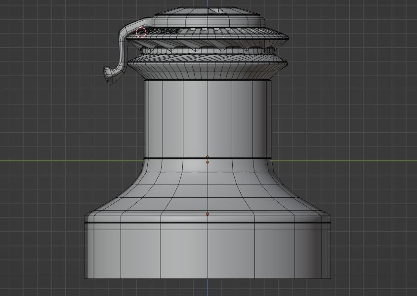 Sailboat deck winch - Lewmar 46ST 3D model_8