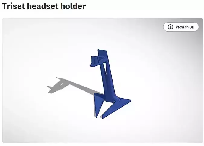 Triset headset holder
