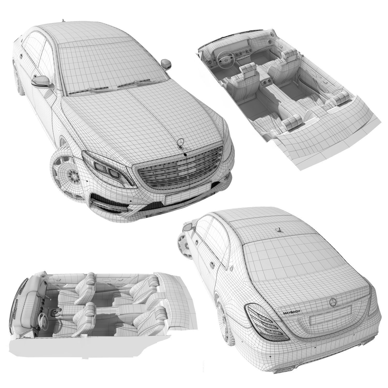 Mercedes Maybach 3D model_2