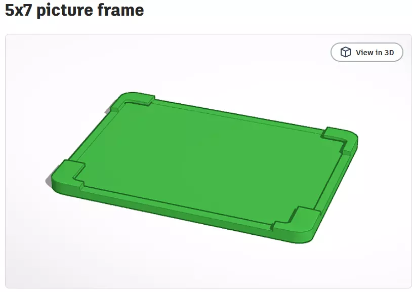5x7 picture frame Free 3D print model_0