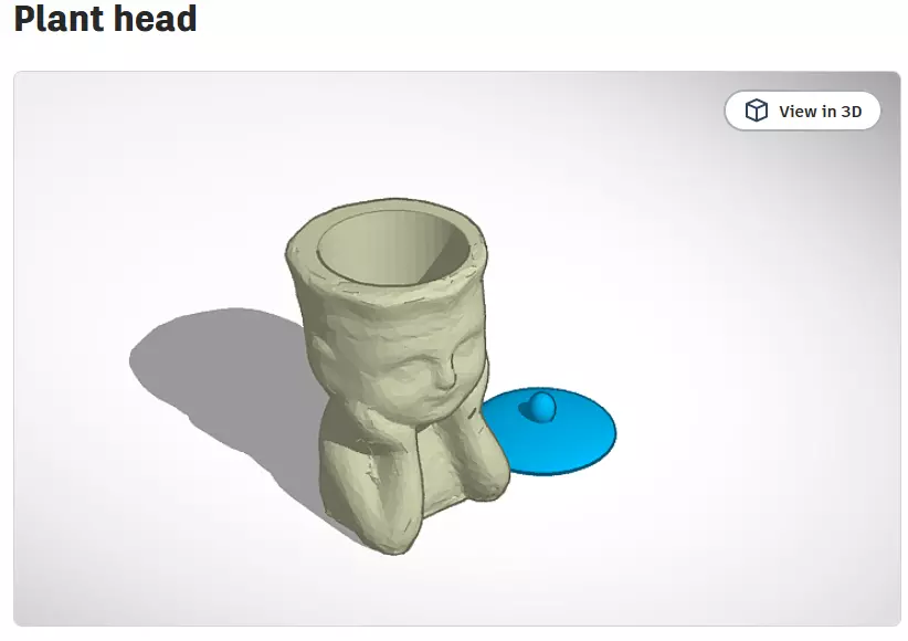 Plant head Free 3D print model_0