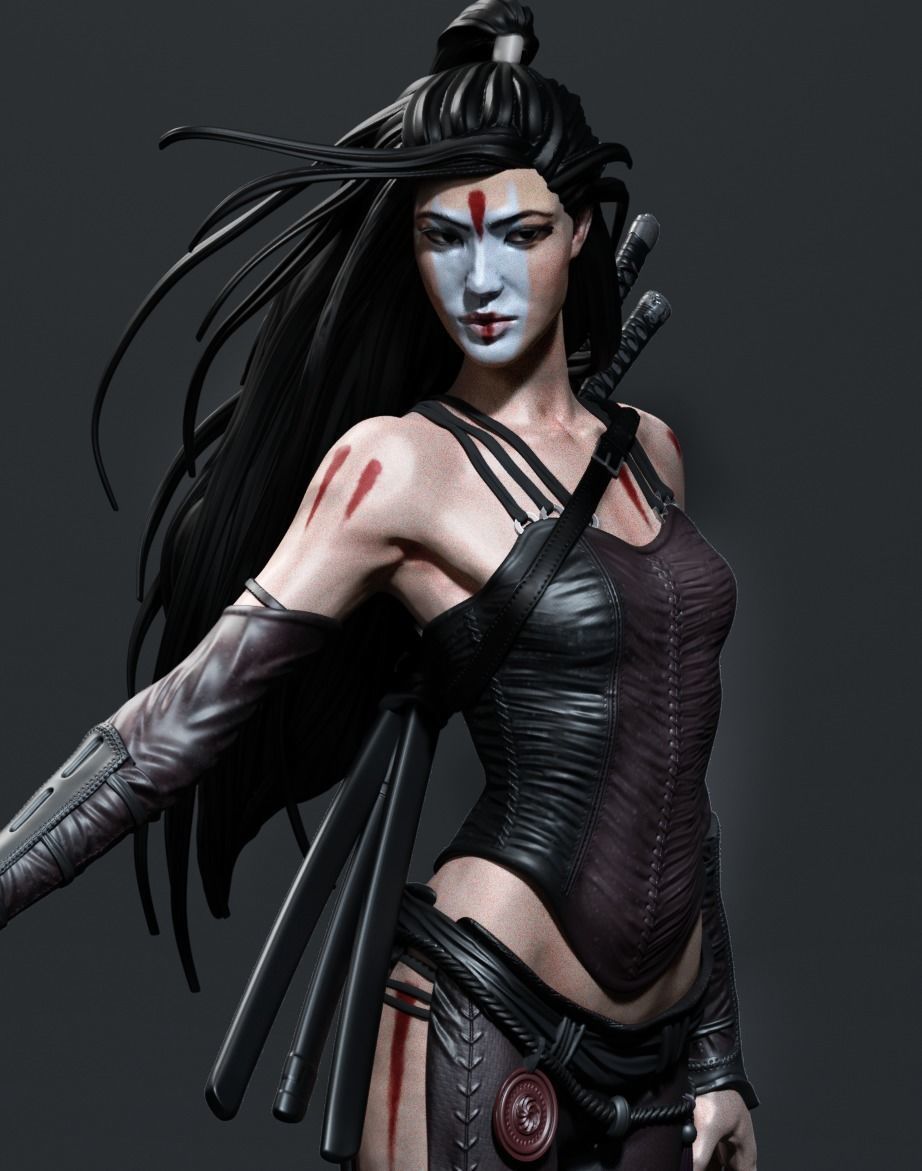 Asian Warrior - Luis Royo 3D Print 3D print model_2