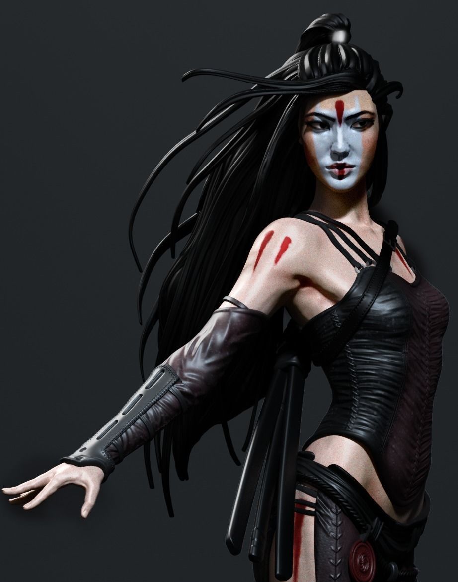 Asian Warrior - Luis Royo 3D Print 3D print model_1