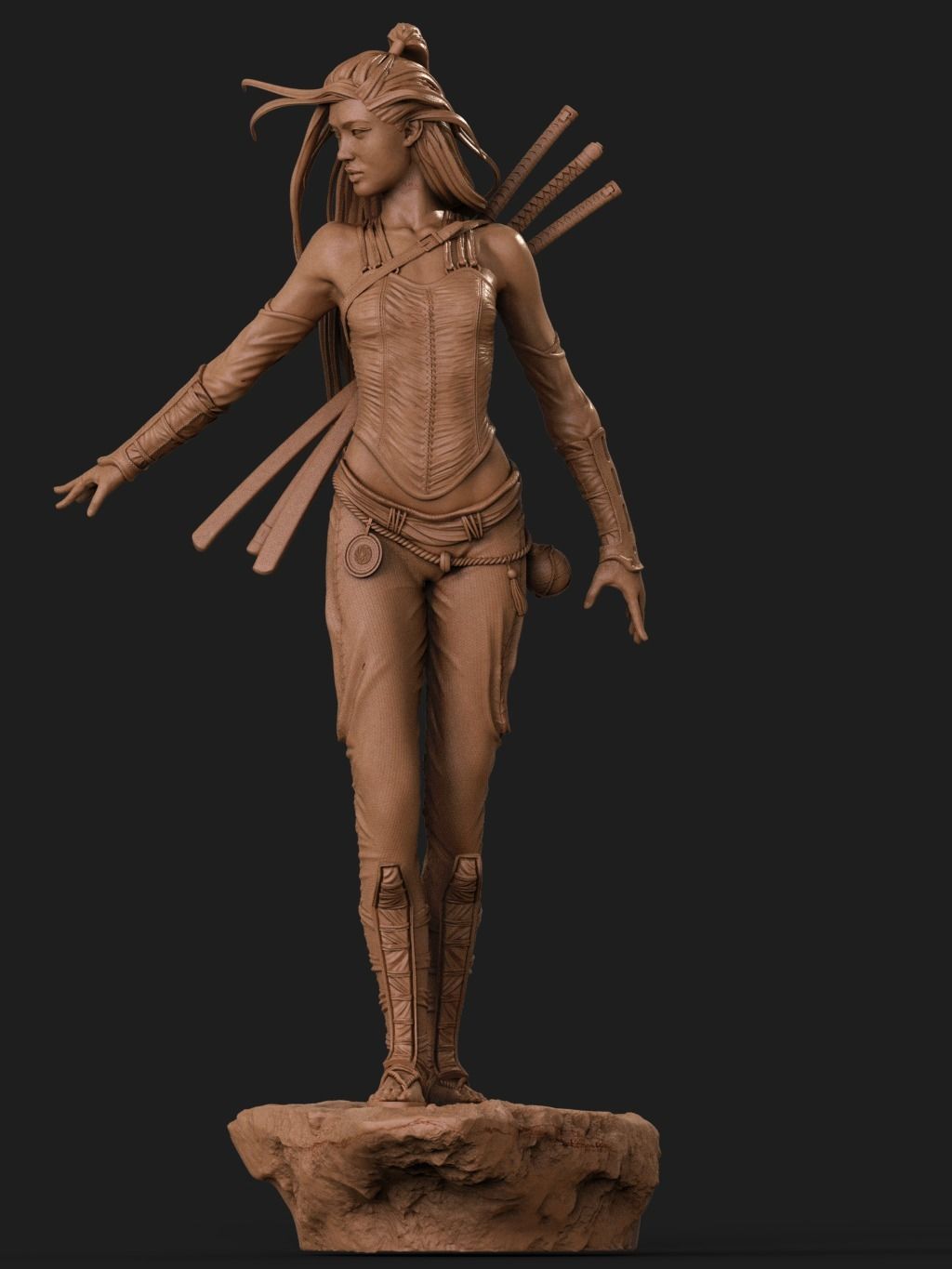 Asian Warrior - Luis Royo 3D Print 3D print model_9