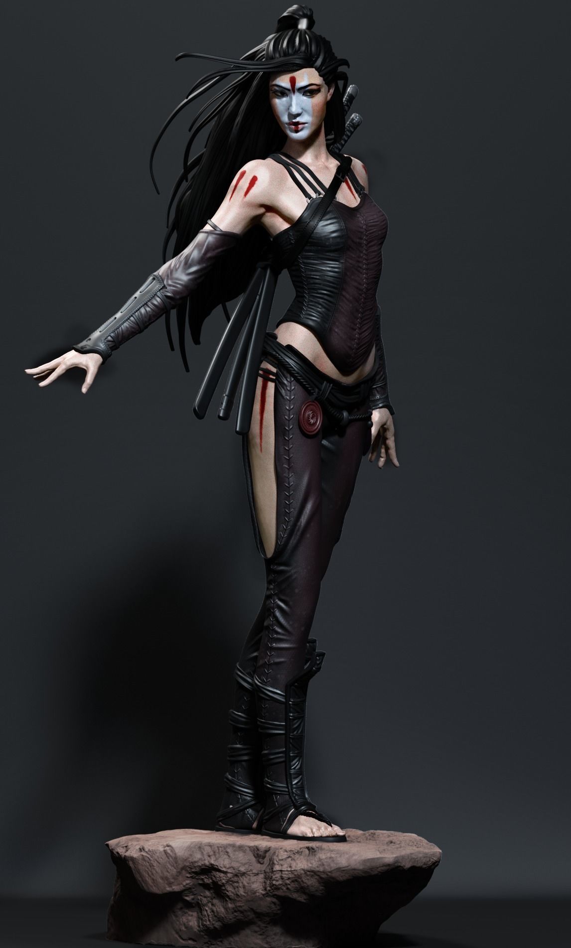 Asian Warrior - Luis Royo 3D Print 3D print model_4