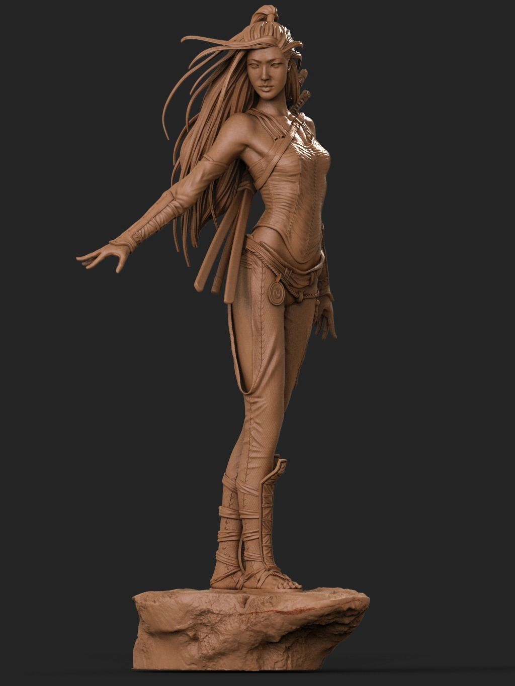 Asian Warrior - Luis Royo 3D Print 3D print model_12