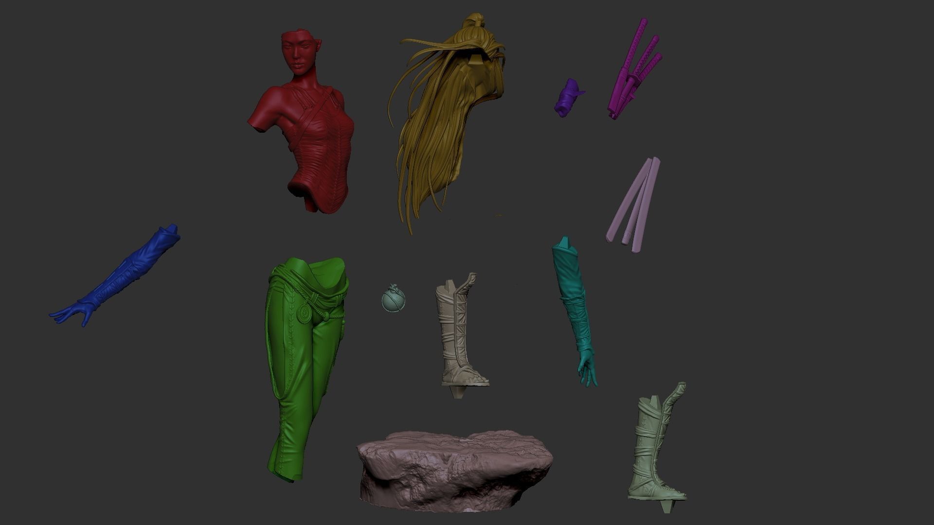 Asian Warrior - Luis Royo 3D Print 3D print model_15