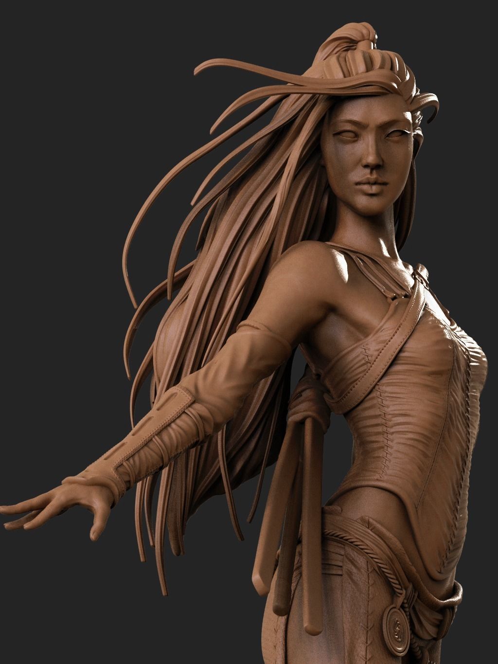 Asian Warrior - Luis Royo 3D Print 3D print model_5