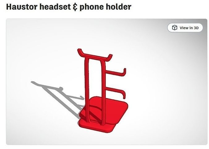 Haustor headset and phone holder Free 3D print model