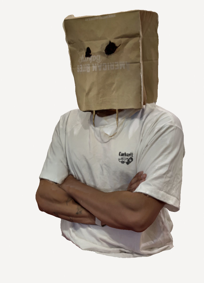 Guy with bag on his head 3D print model_2