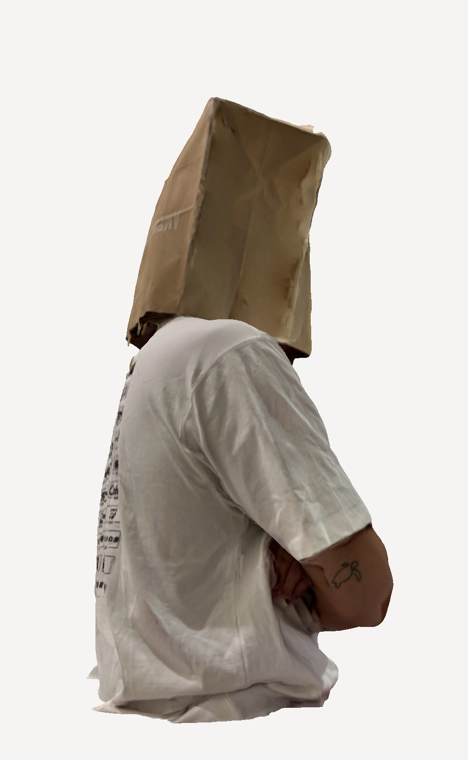 Guy with bag on his head 3D print model_1