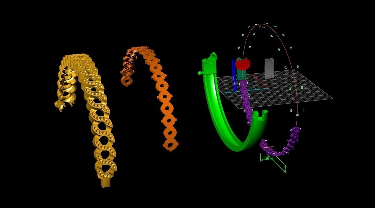 Stackable Bangle Diamond Bracelet 2669 3D print model_15